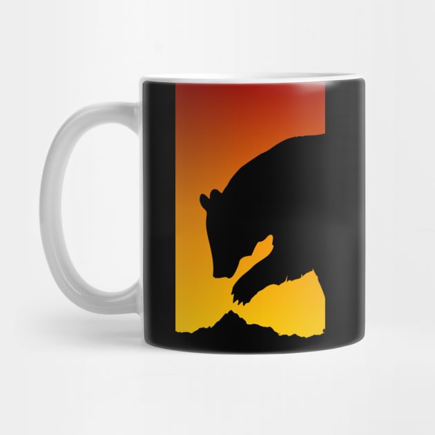 Sunset Bear - Grizzly Bear Black Bear Brown Bear - Bear Lover Gift by ballhard